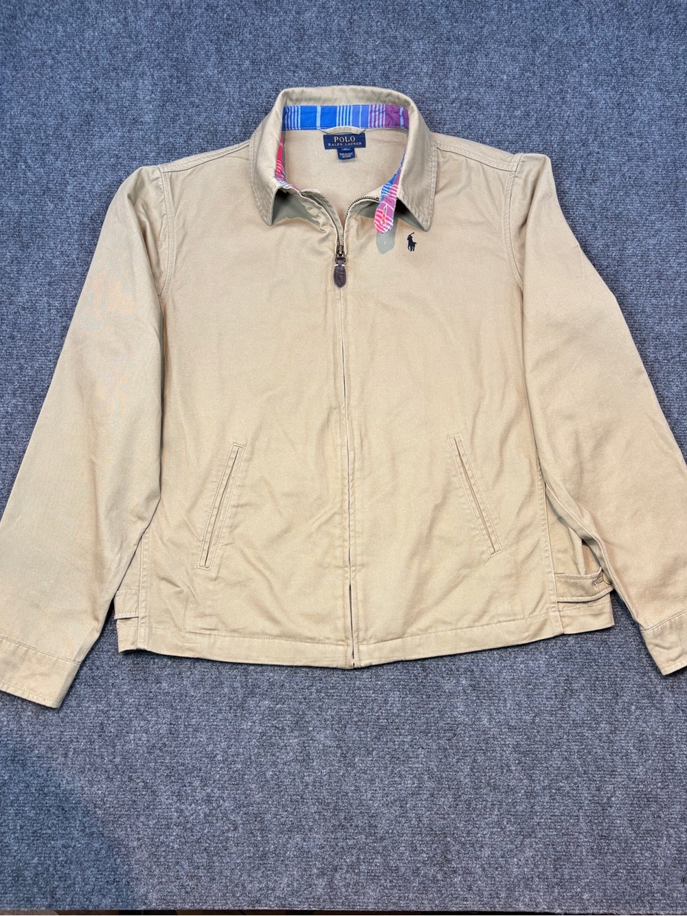 Polo Ralph Lauren youth Harrington khaki jacket size 18-20.